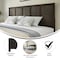 Flash Furniture King DK Brown Wooden 4 Panel Adjustable Headboard MG-9708KHB-K-DKBRN-GG - alternate 4